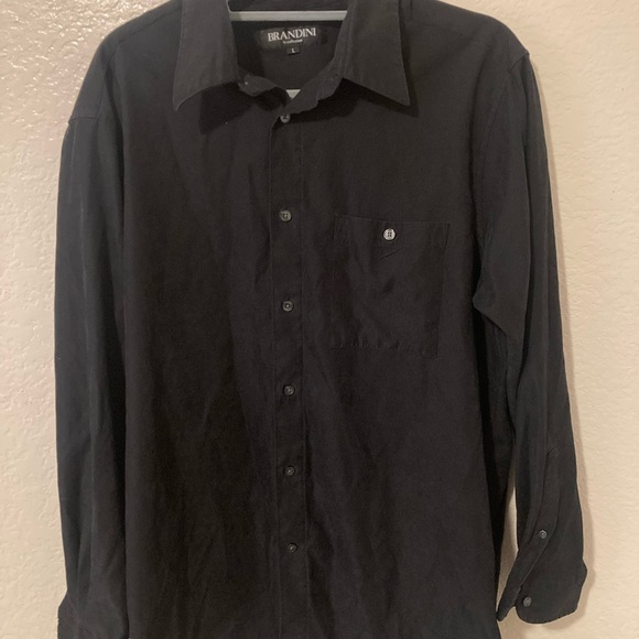 Brandini Other - Brandini Men's Classic Black Button Down Shirt
